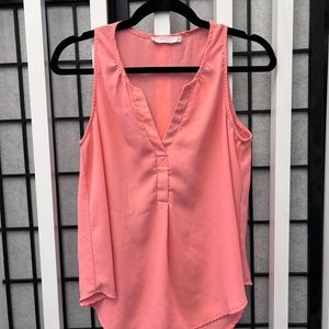 Salmon tank top blouse